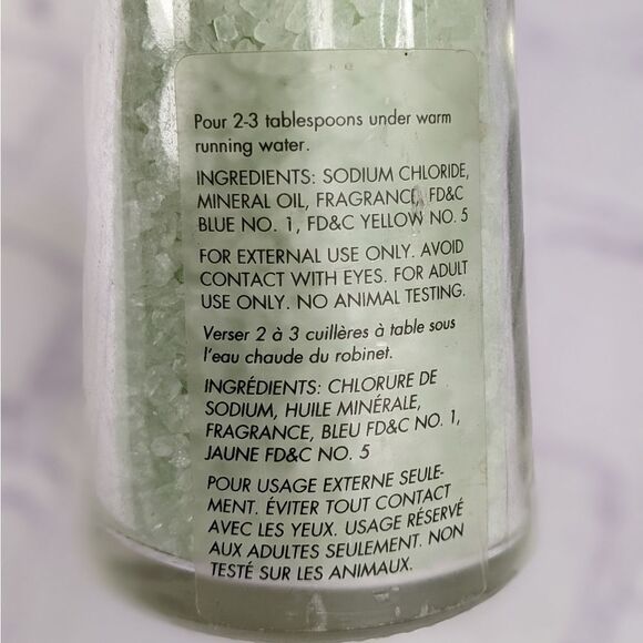 Green Bath Salts in Tall Decorative Bottle - Picture 4 of 7